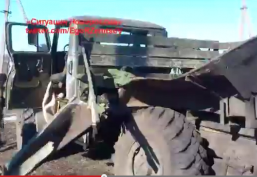 Уничтоженная машина ВСУ около Дебальцево (21+)