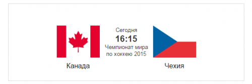 Хоккей: Канада - Чехия. ЧМ-2015