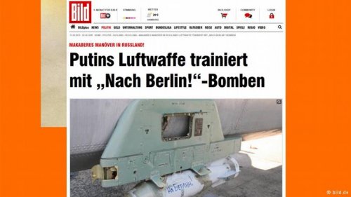 Bild: ВВС РФ тренируются бросать бомбы с надписью на "На Берлин!"