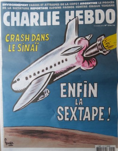 В Charlie Hebdo появилась новая карикатура на катастрофу лайнера над Синаем