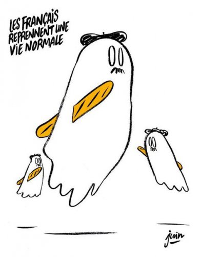 Charlie Hebdo нарисовали карикатуру на теракты в Париже