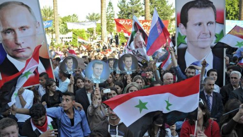 В Сирии прошёл митинг в поддержку операции ВКС РФ