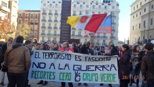 Мадрид третий день протестует против агрессии НАТО и Турции 