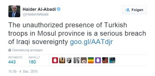 Правительство Ирака потребовало немедленно вывести турецкие войска с севера страны