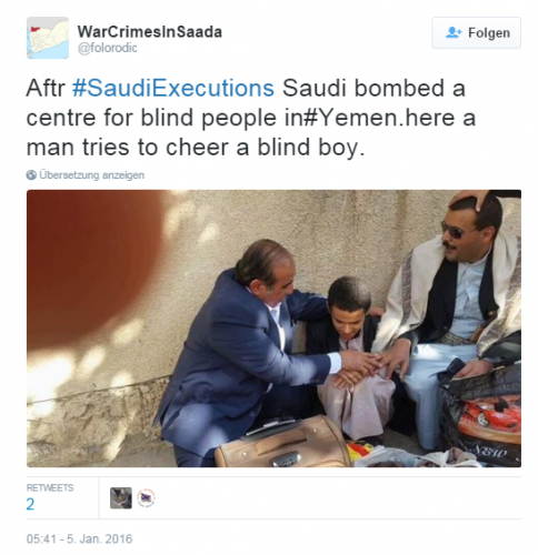 Коалиция во главе с Саудовской Аравией разбомбила центр по уходу за слепыми в Йемене