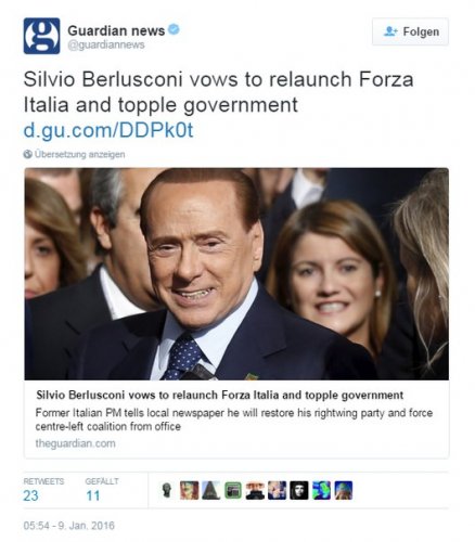Сильвио Берлускони решил снова вернуться в политику