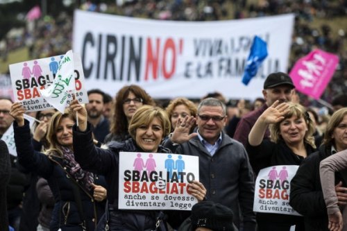 По Италии прокатился масштабный митинг против легализации однополых браков
