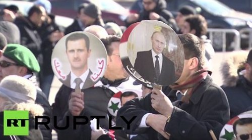 В Москве прошел митинг в поддержку Башара Асада и Сирии, 20.03.2016