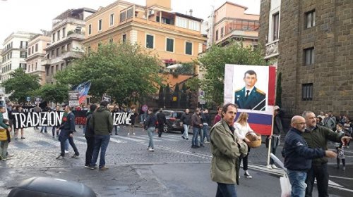 В Риме почтили память погибшего в Сирии российского офицера