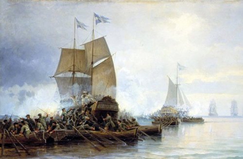 Как русские пехотинцы штурмовали шведские корабли
