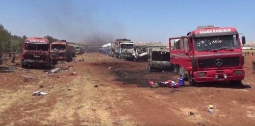 Самолёты ВКС РФ в Сирии уничтожили колонну бензовозов ИГИЛ и "Джебхат ан-Нусра"