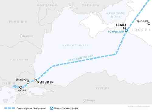 "Газпром" получил первое разрешение от Турции по строительству "Турецкого потока" 