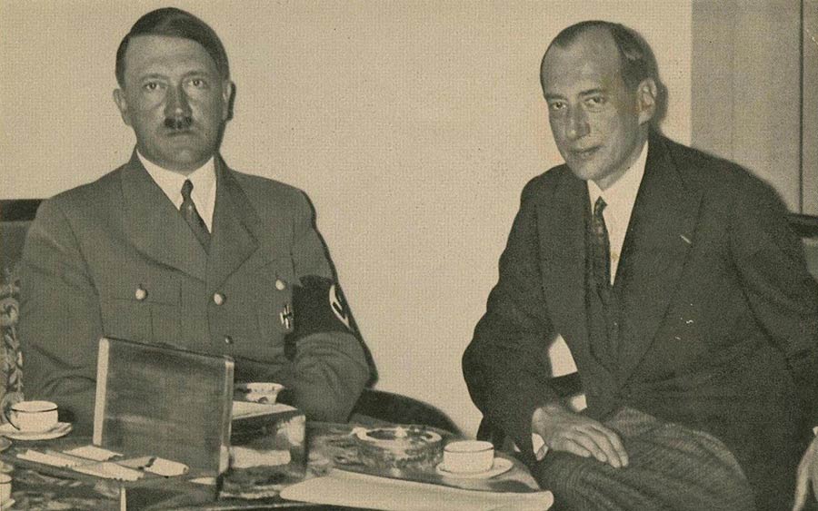 Министр иностранных дел Польши Ю. Бек на приеме у А. Гитлера 