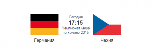 Хоккей: Германия - Чехия. ЧМ-2015