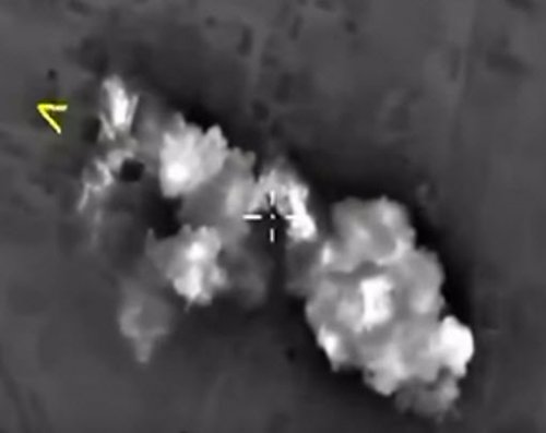 Видео ночных воздушных ударов ВВС России по 4 объектам ИГИЛ